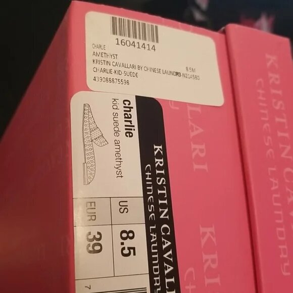 💕KRISTIN CAVALLARI💕 Suede Studded Loafer Mules ~ Amethyst 8.5 New in Box - Picture 12 of 12